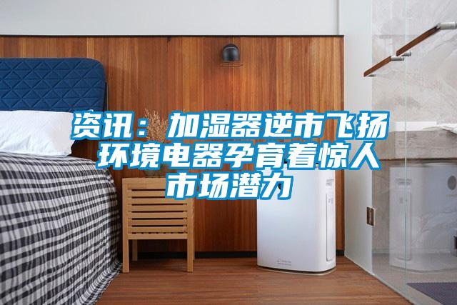 資訊：加濕器逆市飛揚 環境電器孕育著驚人市場潛力