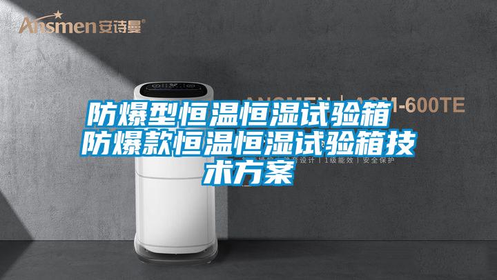 防爆型恒溫恒濕試驗箱 防爆款恒溫恒濕試驗箱技術方案