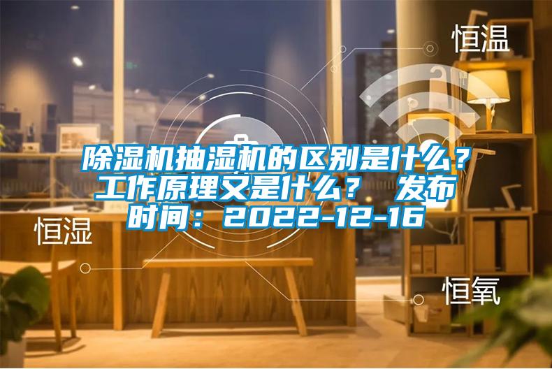 除濕機抽濕機的區別是什么？工作原理又是什么？ 發布時間：2022-12-16