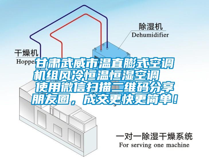 甘肅武威市溫直膨式空調機組風冷恒溫恒濕空調  使用微信掃描二維碼分享朋友圈，成交更快更簡單！