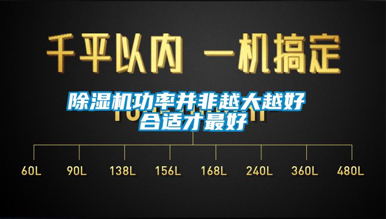 除濕機功率并非越大越好 合適才最好