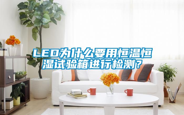 LED為什么要用恒溫恒濕試驗箱進行檢測？