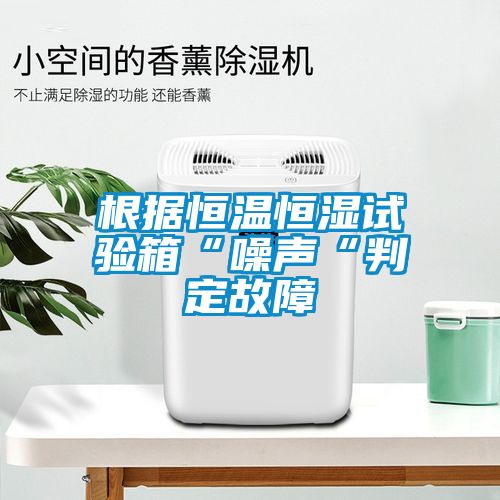 根據恒溫恒濕試驗箱“噪聲“判定故障