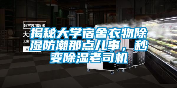 揭秘大學宿舍衣物除濕防潮那點兒事，秒變除濕老司機